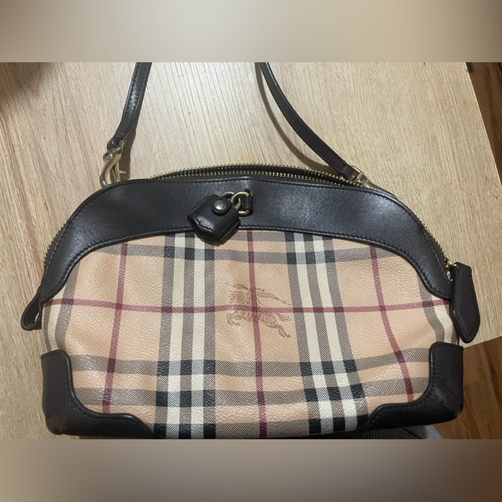 Burberry Primrose Crossbody Bag Haymarket Coated Canvas Small